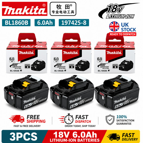 Makita bl1860b 18v - 3x, 6.0ah