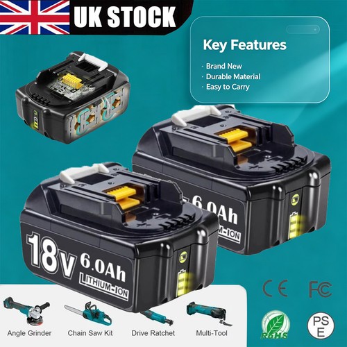 2packs 0ah batteries - 6.0ah, for